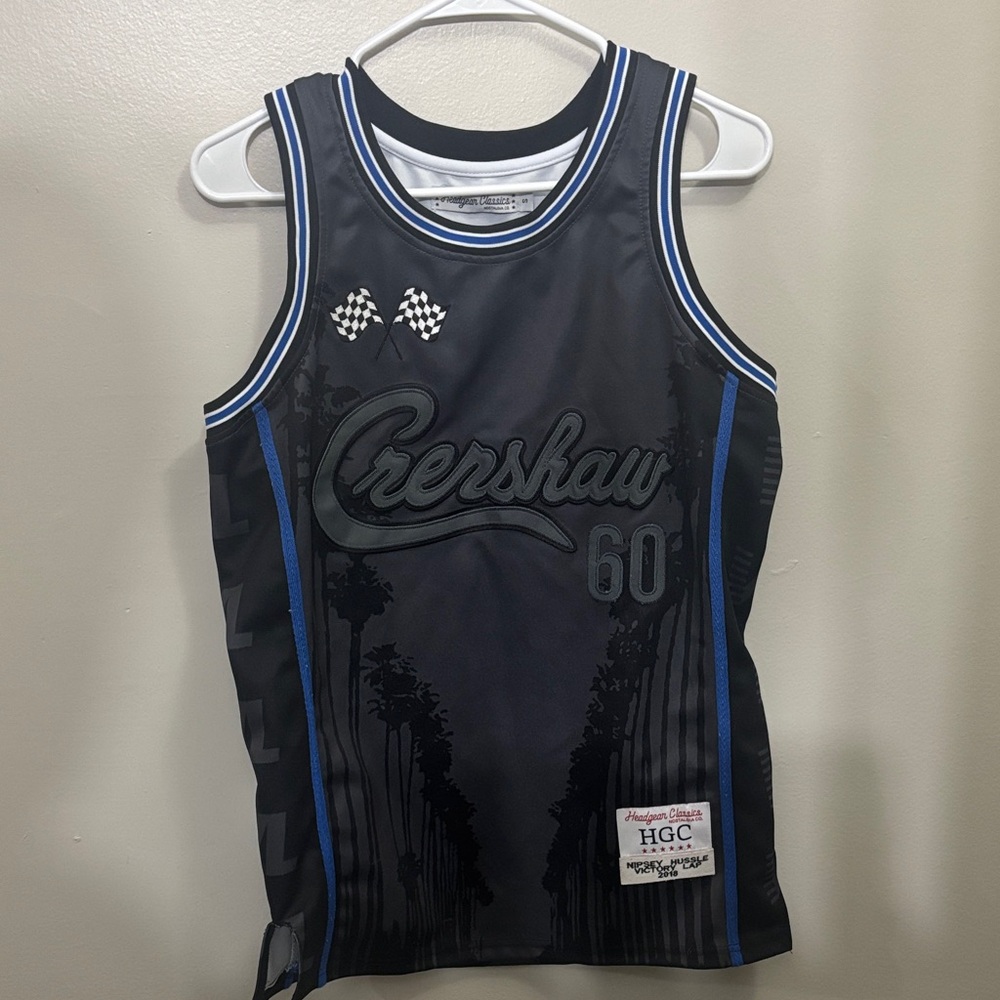 Nipsey Hussle Crenshaw 60 Headgear Classics Fitted Jersey Tank – Small